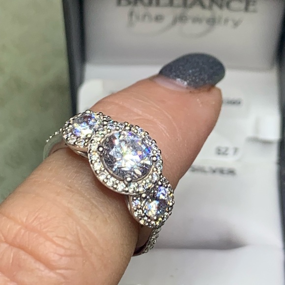 Sterling Silver and CZ ring size 7 - Picture 3 of 3